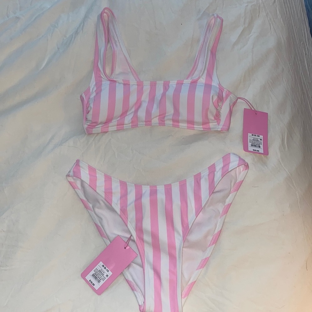 Stoney Clover + Target pink striped bikini